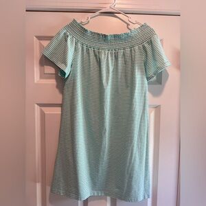 Vineyard Vines Teal and White Striped Dress